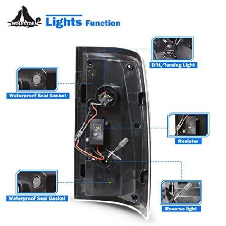 Tail Lights Fit 2009-2018 Dodge Ram 1500/2500/3500,2019 Ram Classic,Sequential Signal Turn Light,Not Fit Ram Models with LED Factory Tail Light,WOLFSTの画像