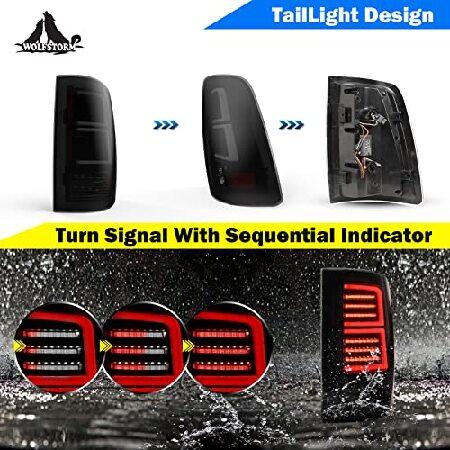 Tail Lights Fit 2009-2018 Dodge Ram 1500/2500/3500,2019 Ram Classic,Sequential Signal Turn Light,Not Fit Ram Models with LED Factory Tail Light,WOLFSTの画像
