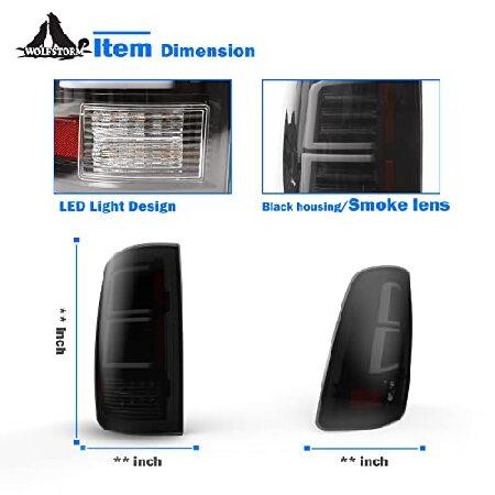 Tail Lights Fit 2009-2018 Dodge Ram 1500/2500/3500,2019 Ram Classic,Sequential Signal Turn Light,Not Fit Ram Models with LED Factory Tail Light,WOLFSTの画像