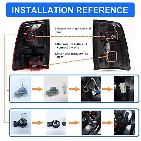 Tail Lights Fit 2009-2018 Dodge Ram 1500/2500/3500,2019 Ram Classic,Sequential Signal Turn Light,Not Fit Ram Models with LED Factory Tail Light,WOLFSTの画像