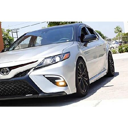 iJDMTOY OEM-Spec Amber Yellow 15W High Power LED Fog Light Kit w/ White/Amber Switchback LED Daytime Running Light Bezels Compatible With 2018-2020 To_2