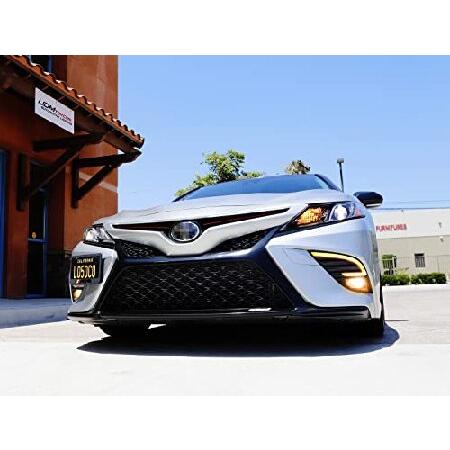 iJDMTOY OEM-Spec Amber Yellow 15W High Power LED Fog Light Kit w/ White/Amber Switchback LED Daytime Running Light Bezels Compatible With 2018-2020 To_3