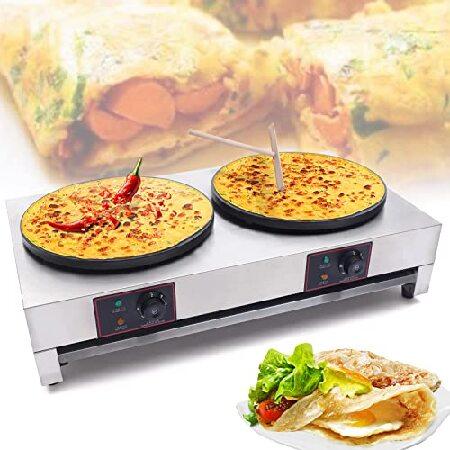 Commercial　Non-Stick　Pancake　Table　Kitchen,　3.4KW,　2-Burner　Suitable　Stove　Stall　For　Dessert　110V　Crepe-Making　Automatic　Machine　Pancake　Pan　For　Shop