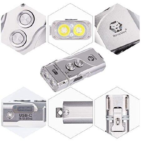 RovyVon E4 チタン LED 懐中電灯 RovyVon E4 Hybrid Titanium Keychain Flashlight