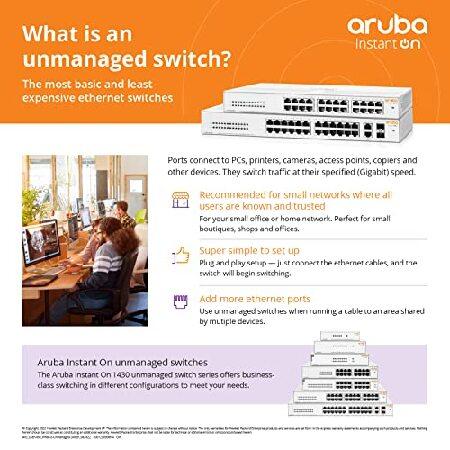 ご購入 Aruba Instant On 1430 8-Port Gb Unmanaged PoE Switch | 8-Port Class 4 PoE (64W) - 8X 1G Ports | Fanless | US Cord (R8R46A#ABA)