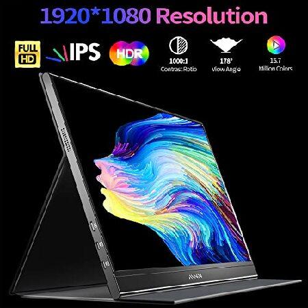 naa！15.6インチモバイルディスプレイPortable Monitor MNN Portable Monitor 15.6inch FHD 1080P Laptop USB C HDMI
