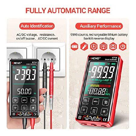Digital Multimeter Tester Smart Touch TRMS Auto-Ranging 9999Counts Rechargeable anti-burning Ohm Amp VoltMeter With NCV,DC/AC Current,Voltage,Re 【アトムメディカル】