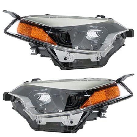 SEBLAFF Left ＆ Right Side Halogen Headlight Assembly Replacement for 2014 2015 2016 Corolla Headlight Pair Driver Passenger Headlampsの画像