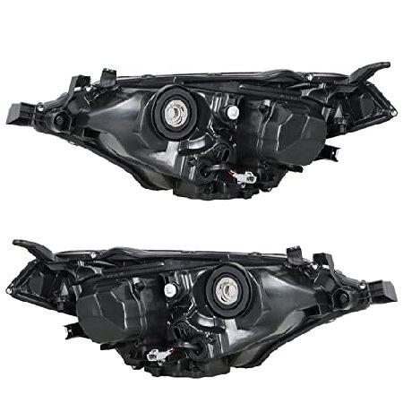 SEBLAFF Left ＆ Right Side Halogen Headlight Assembly Replacement for 2014 2015 2016 Corolla Headlight Pair Driver Passenger Headlampsの画像