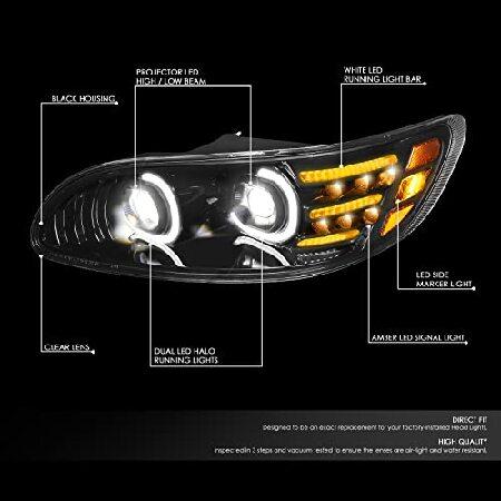 DNA MOTORING HL-HAY-031-BK Pair of C-Halo Projector Switchback LED Headlights Compatible with 08-19 Peterbilt 325 / 05-20 Peterbilt 330 / 05-10 Peterb_1
