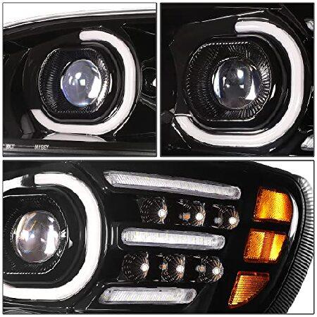 DNA MOTORING HL-HAY-031-BK Pair of C-Halo Projector Switchback LED Headlights Compatible with 08-19 Peterbilt 325 / 05-20 Peterbilt 330 / 05-10 Peterb_4