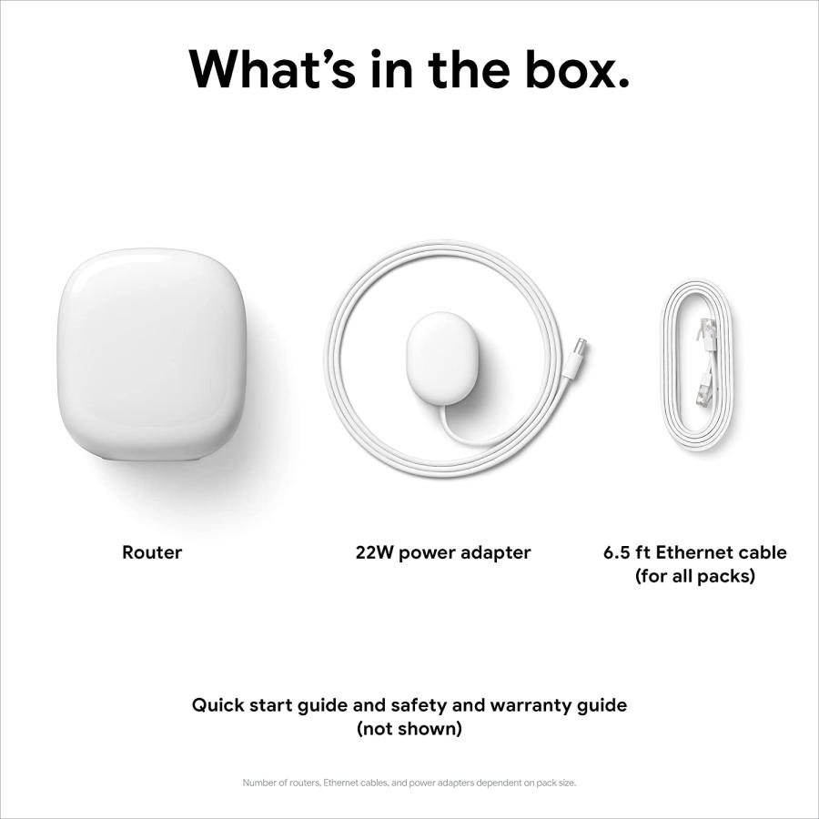 Google Nest WiFi Pro - Wi-Fi 6E Reliable Home System with Fast 