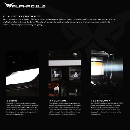 Alpha Owls 8711101 Full LED Projector Headlights With Switchback Sequential LED Light Bar ＆ Startup Light - Chrome Amber Fits 2004-2008 Ford F150 / 2の画像