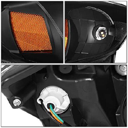 DNA MOTORING HL-OH-SIMP08-BK-AM Pair of Headlights Projector Low Beam Compatible with 08-11 Subaru Impreza,Black Housing / Clear Lens / Amber Reflectoの画像