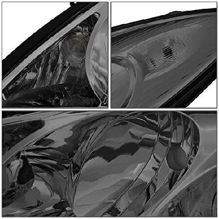DNA MOTORING HL-OH-ES33005-CH-SM-CL1 Pair of Halogen Headlights Projector Low Beam Compatible with 2004-2006 Lexus ES330,Chrome / Smoked / Clearの画像