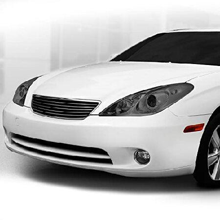 DNA MOTORING HL-OH-ES33005-CH-SM-CL1 Pair of Halogen Headlights Projector Low Beam Compatible with 2004-2006 Lexus ES330,Chrome / Smoked / Clearの画像