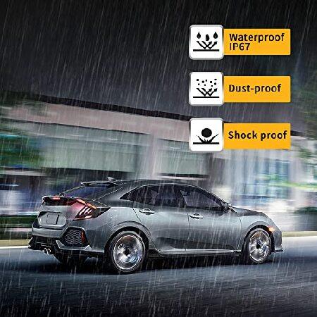 VLAND Smoke Tail Lights Compatible with 10th Gen Honda Civic Hatchback/Type R 2018-2021 (NOT For Coupe) w/Animation w/Sequential Turn Signal, Tinted,の画像