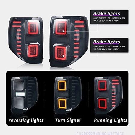 Archaic Tail Light Assembly for Ford Bronco Sport 2020-2022 w/Sequential Turn Signals/Start Up Animation Brake Reverse Light DRL,LED Tail Lampsの画像