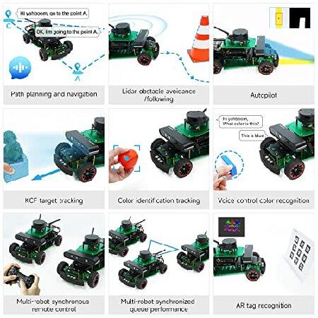 特別配送 Yahboom Jetson Nano Smart Video Robot Car Kit for Raspberry Pi， Line Tracking， Autopilot， Depth Camera Lidar Mapping Navigation， Jetson Nano Robot Kit