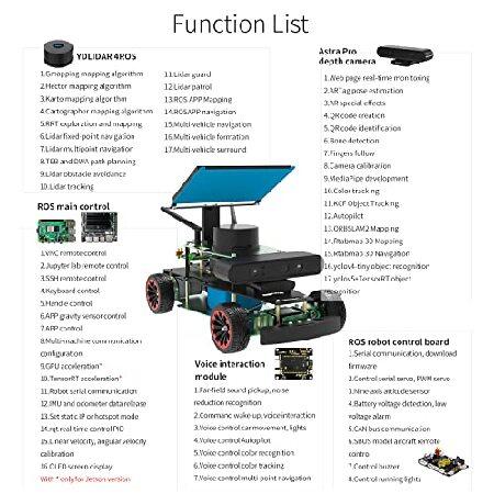 特別配送 Yahboom Jetson Nano Smart Video Robot Car Kit for Raspberry Pi， Line Tracking， Autopilot， Depth Camera Lidar Mapping Navigation， Jetson Nano Robot Kit