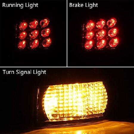Anzios Full Set LED Turn Signal Tail Light Assembly Compatible with 2007-2013 Mitsubishi Outlander EX Left Right Rear Bumperの画像