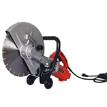 Electric　14&quot;　Cut　Line　with　Wet　Saw　Guide　Attachment　Saw　Water　3000w　Off　Cutter　with　Concrete　Blade　Roller　Dry
