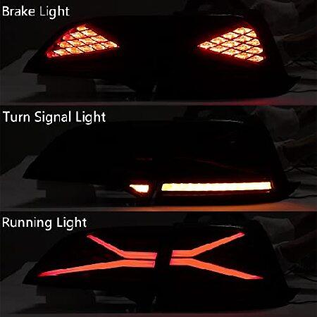 Astra Depot Smoke Lens IP67 LED Rear Bumper Brake Tail Light Reverse Turn Signal Lamps Compatible with 2017-2022 Tesla Model 3の画像