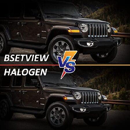 Bestview Led Fender Side Marker Turn Signal Lights Kits for Jeep Wrangler JL 2018-2020 Sequential Amber Turn Signals＆White DRL, Smoked Len 4pcsの画像