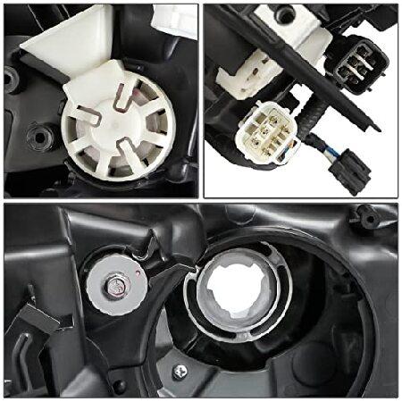 DNA MOTORING OEM-HL-0136-L Left Side Halogen / LED Headlight Compatible with 2016-2018 ES300h / ES350, Black Housing Amber Reflectorの画像