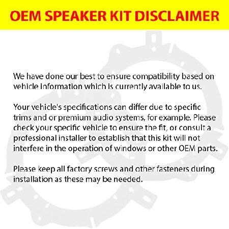 KICKER 46CSS654 6-1/2" CS Series Rear Door Factory Speaker Replacement Kit with Speaker Harness and Mounting Adapters for GMC Sierra 2500 HD/3500 HD (｜rest｜05