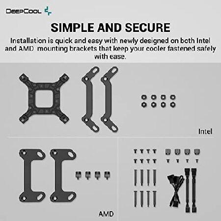 DeepCool LS520 SE液体クーラー 240mm 第4世代の二重chamberポンプ
