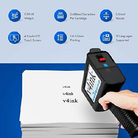 v4ink　BENTSAI　Portable　Printer　Handheld　Print　Height　4.3　Machine　Inch　HD　Inkjet　Screen　Water-Soluble　B1　QRC　Touch　Barcode　with　Coding　for　0.09-0.5’’