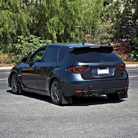 Spec-D チューニングジェット ブラック ハウジング クリアレンズ LED シーケンシャル テールライト 2008-2011 スバル インプレッサ 左 + 右 ペアアセンブリの画像