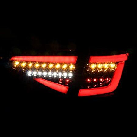Spec-D チューニングジェット ブラック ハウジング クリアレンズ LED シーケンシャル テールライト 2008-2011 スバル インプレッサ 左 + 右 ペアアセンブリの画像