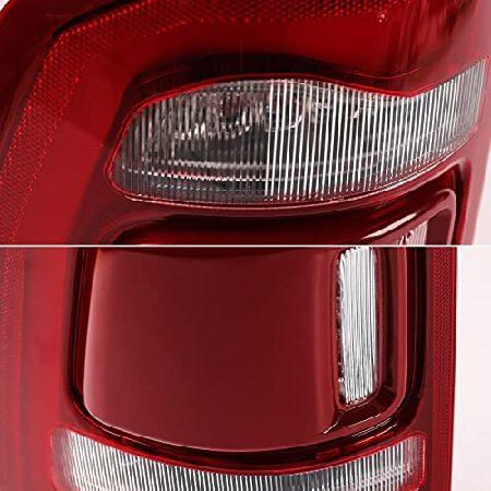 FIONE: For Dodge Ram 1500 Tail Light Assembly 2019-2022 LED Type ＆ Red Lens Chrome Interior Left Driver Side Rear Light 55112991AC 55112991AD CH28002_4