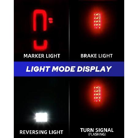 AUTOONE Full LED Tail Light Assembly for 2009-2018 Dodge Ram 1500 2500 3500, Passenger ＆ Driver Side with Black Smoked Lens,Blubs Includedの画像