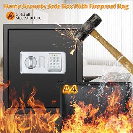 1.5　Cubic　Home　Safe　Shelf　with　＆　Lock,　Document　Fireproof　Safe　Fireproof　Combination　Bag,　Digital　Removable　with　Waterproof　Fireproof　Personal　Securi