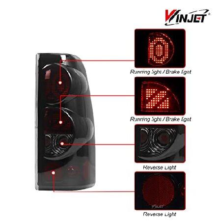 Winjet LED Tail Lights Fit For 1999-2006 Chevrolet Silverado ＆ 1999-2003 GMC Sierra Taillight Assembly w/LED Turn Signal Light/Running Light/Brake Liの画像