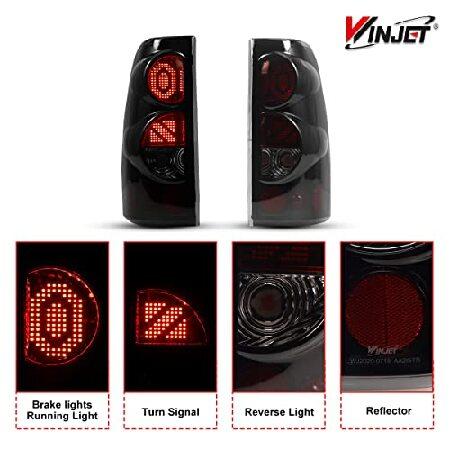Winjet LED Tail Lights Fit For 1999-2006 Chevrolet Silverado ＆ 1999-2003 GMC Sierra Taillight Assembly w/LED Turn Signal Light/Running Light/Brake Liの画像