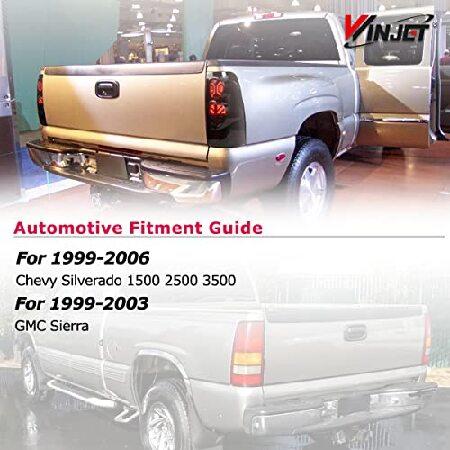 Winjet LED Tail Lights Fit For 1999-2006 Chevrolet Silverado ＆ 1999-2003 GMC Sierra Taillight Assembly w/LED Turn Signal Light/Running Light/Brake Liの画像