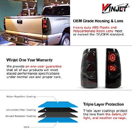 Winjet LED Tail Lights Fit For 1999-2006 Chevrolet Silverado ＆ 1999-2003 GMC Sierra Taillight Assembly w/LED Turn Signal Light/Running Light/Brake Liの画像