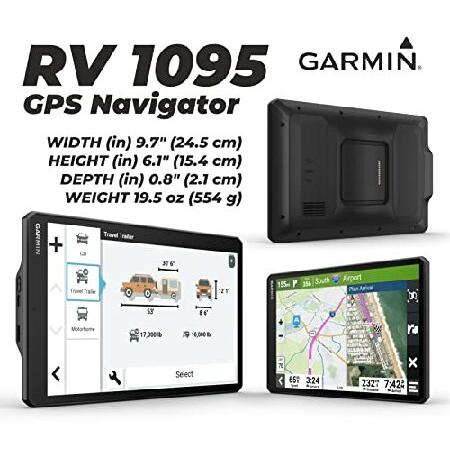 Garmin (ガーミン) RV 1095 GPSナビゲーター 特大10インチディスプレイ 風景またはポートレートモード カスタムRVルーティング 高解像度バードアイ衛星画像 Wear｜rest｜02