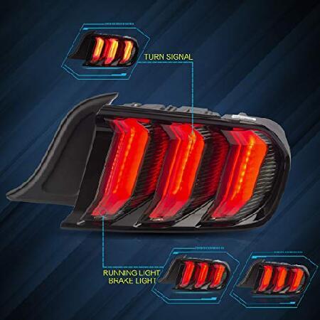 VLAND LED Tail lights Assembly Fit for Ford Mustang 2015-2020