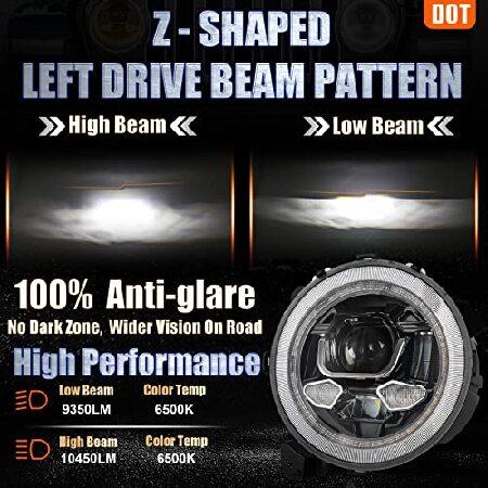 ネット用語、 POVTOR JL LED Headlights， 9 inch Gladiator LED Headlights 500% Bright Anti-glare DOT Approved with DRL Turn Signal Welcome Light Compatible with 2018-