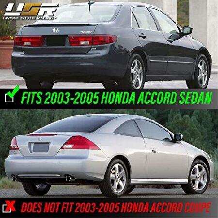USR DEPO 03-05 Accord UPGRADE JDM Black Housing LED Upgrade Rear Tail Lights (Left + Right) Compatible with 2003-2005 Honda Accord 4 Door Sedan (Blackの画像