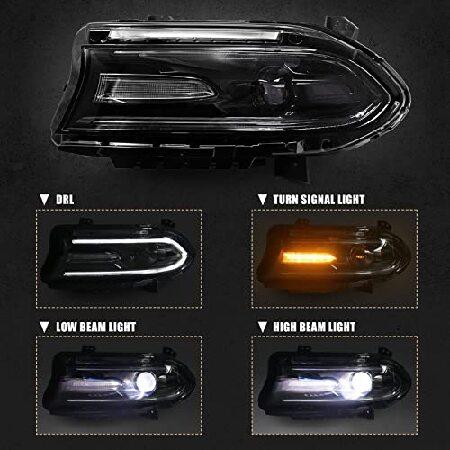 FIONE - FOR dodge charger headlight assemble 2015-2018 HID model xenon left driver side LHの画像