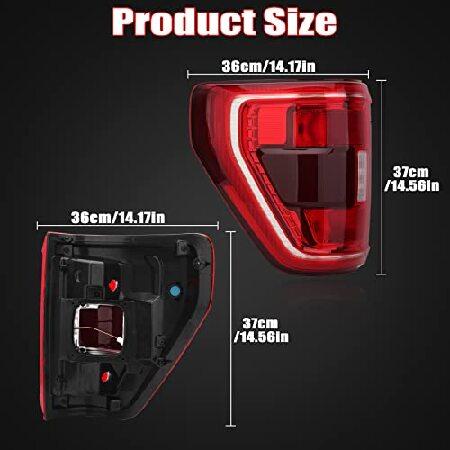 JSKAPA Tail Light Compatible with Ford F150 XLT 2021 2022 Rear Brake Lamp Replacement Halogen Blind Spot Left Driver Sideの画像
