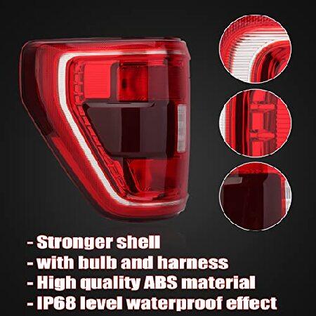 JSKAPA Tail Light Compatible with Ford F150 XLT 2021 2022 Rear Brake Lamp Replacement Halogen Blind Spot Left Driver Sideの画像
