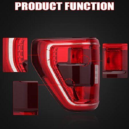 JSKAPA Tail Light Compatible with Ford F150 XLT 2021 2022 Rear Brake Lamp Replacement Halogen Blind Spot Left Driver Sideの画像
