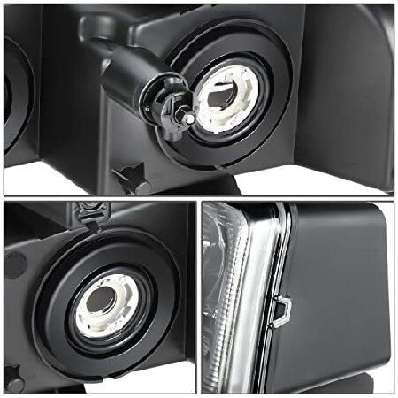 DNA MOTORING HL-OH-CEGS03-4P-BK-AM Pair of OE Style Headlights ＆ Parking/Turn Signal Lights Compatible with 03-14 Express Savana 1500/03-23 Express Sの画像
